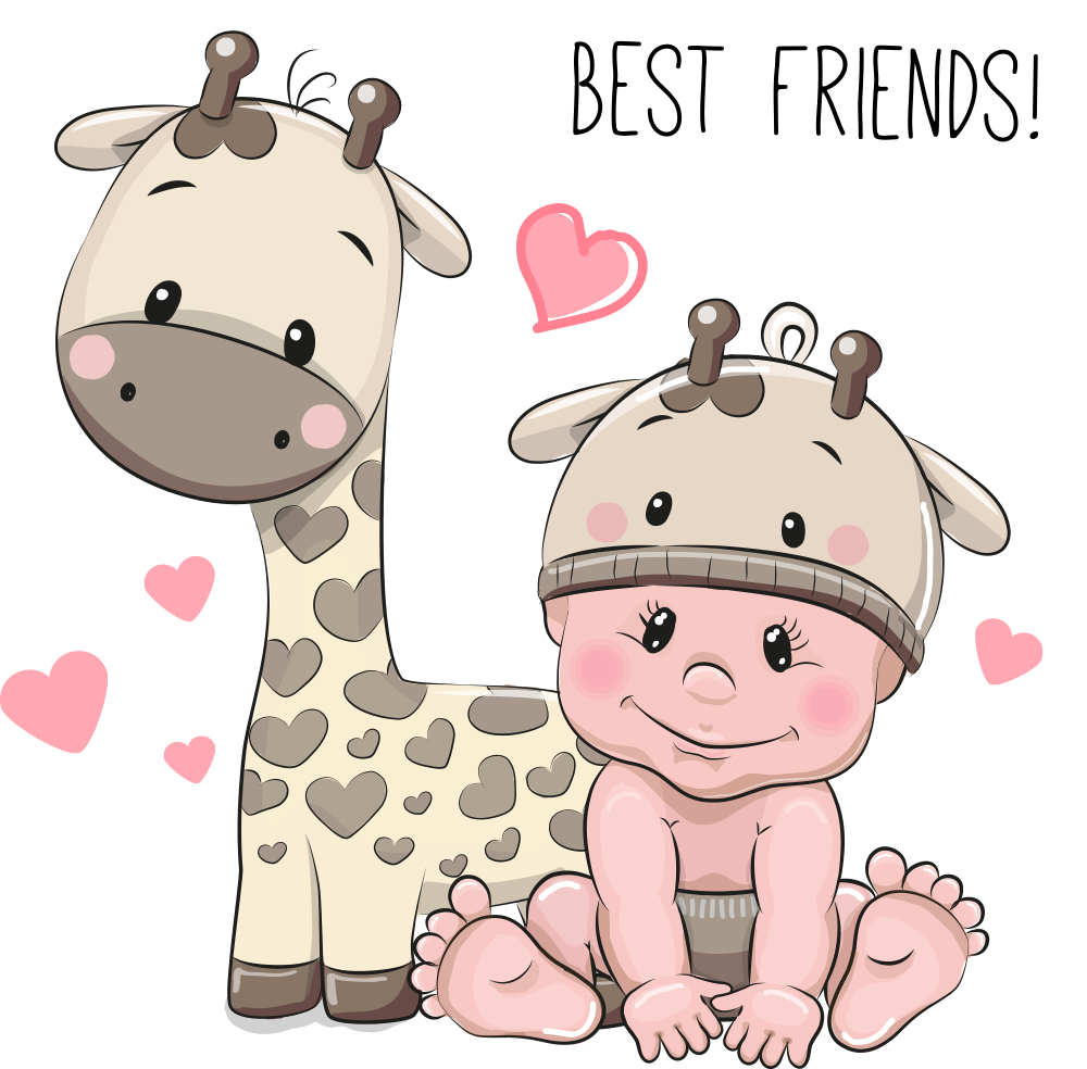 Cartoon Infant Stock Photography Illustration - Baby Cartoon Giraffe (1000x984)