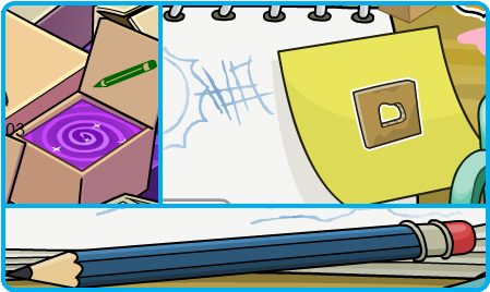 Look For The Portal Box With The Crayon On It, And - Cartoon (500x300)