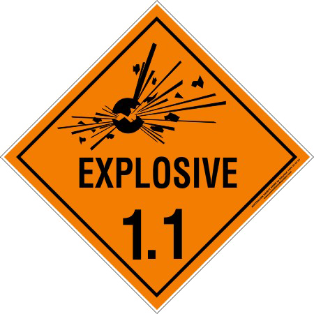 Explosive Sign Png Picture - Dangerous Goods Class 1 (450x450)