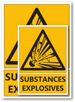 Signalétique "danger Substances Explosives" - Danger Explosives Sign Uk (350x350)