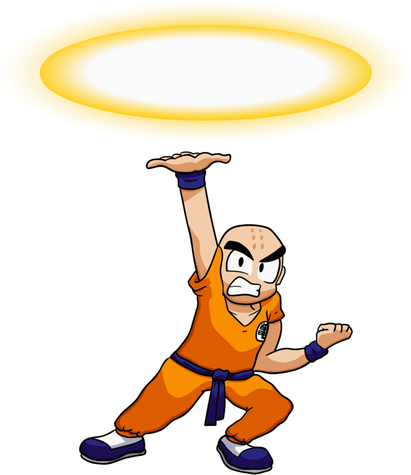 Destructo Disc By Spizzlelep - Krillin Destructo Disk Png (821x972)
