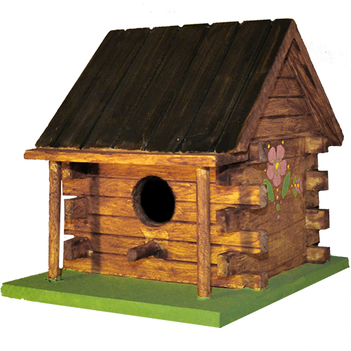 The Bird House Is Exactly As Shown In The Photos - Log Cabin (500x500)