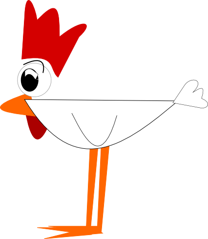 Chicken Clipart Funny Chicken - Clip Art (426x490)
