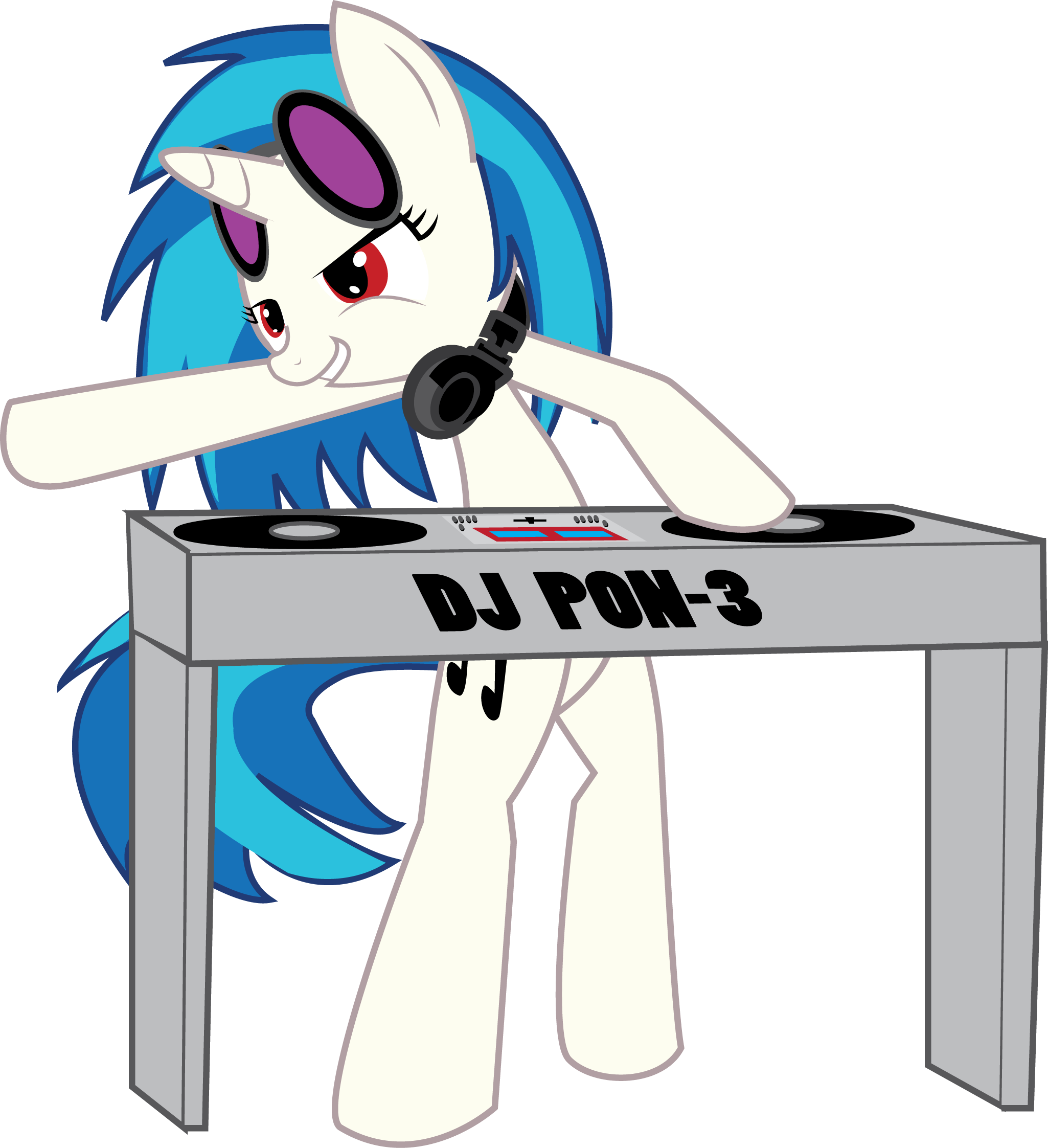Hoodie Stalker, Dj Pon 3, Safe, Solo, Vinyl Scratch, - Phonograph Record (2050x2245)