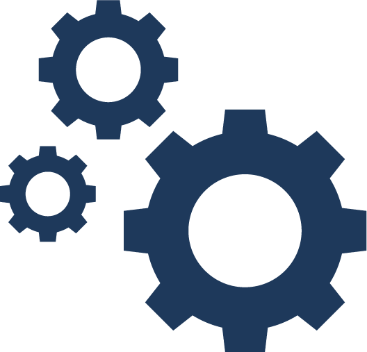 Develop Icon Blue - Gears Vector (528x507)