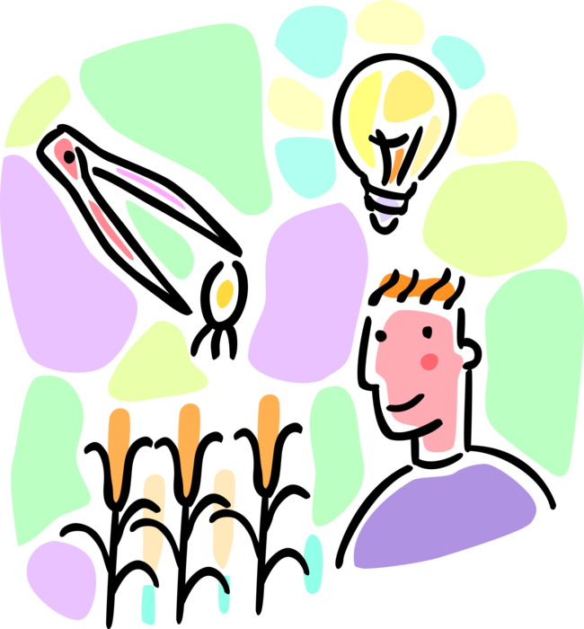 Vector Illustration Of Biologist Plant Scientist Studies - Vector Illustration Of Biologist Plant Scientist Studies (650x700)