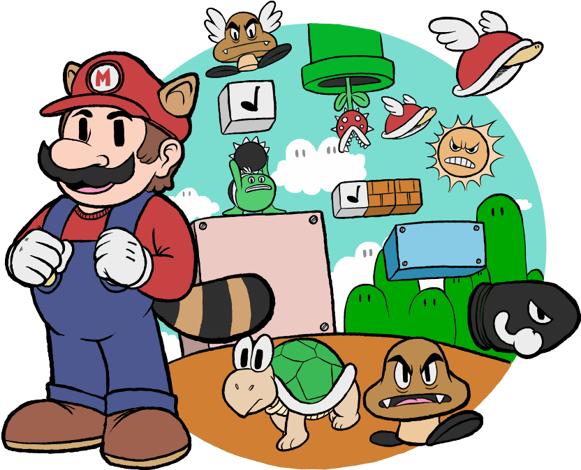 Goty Illustrations - Super Mario Bros 3 1988 Famicom (900x704)