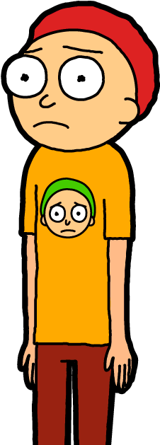 Orange Shirt Morty - Pocket Mortys Regular Morty (300x650)