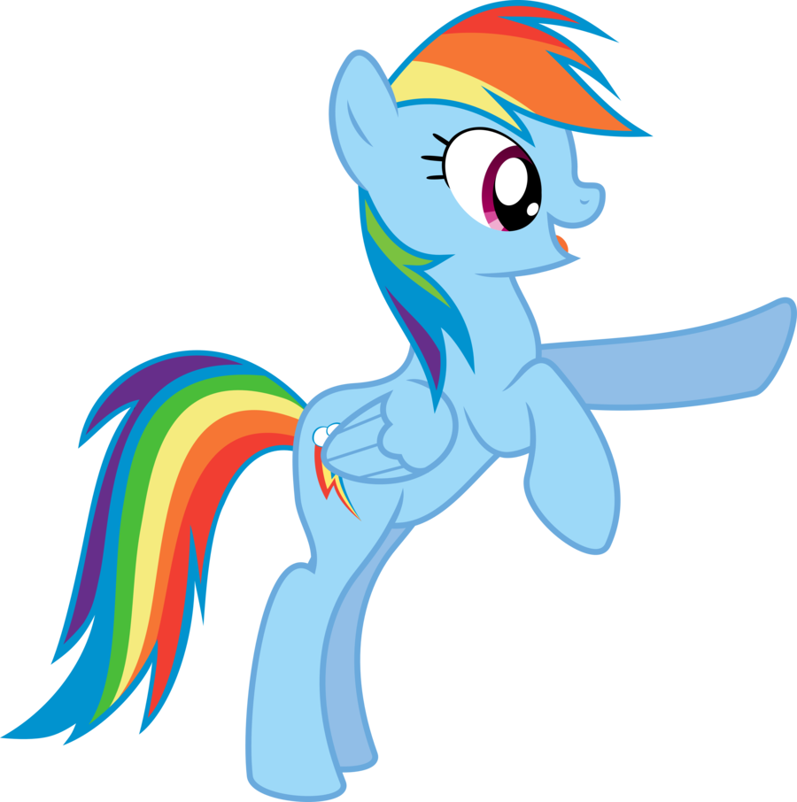 Rainbow Dash Standing By Emedina13 Rainbow Dash Standing - Pony Friendship Is Magic Rainbow (900x906)