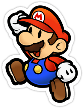 Super Mario Sticker - Super Paper Mario Mario (375x375)