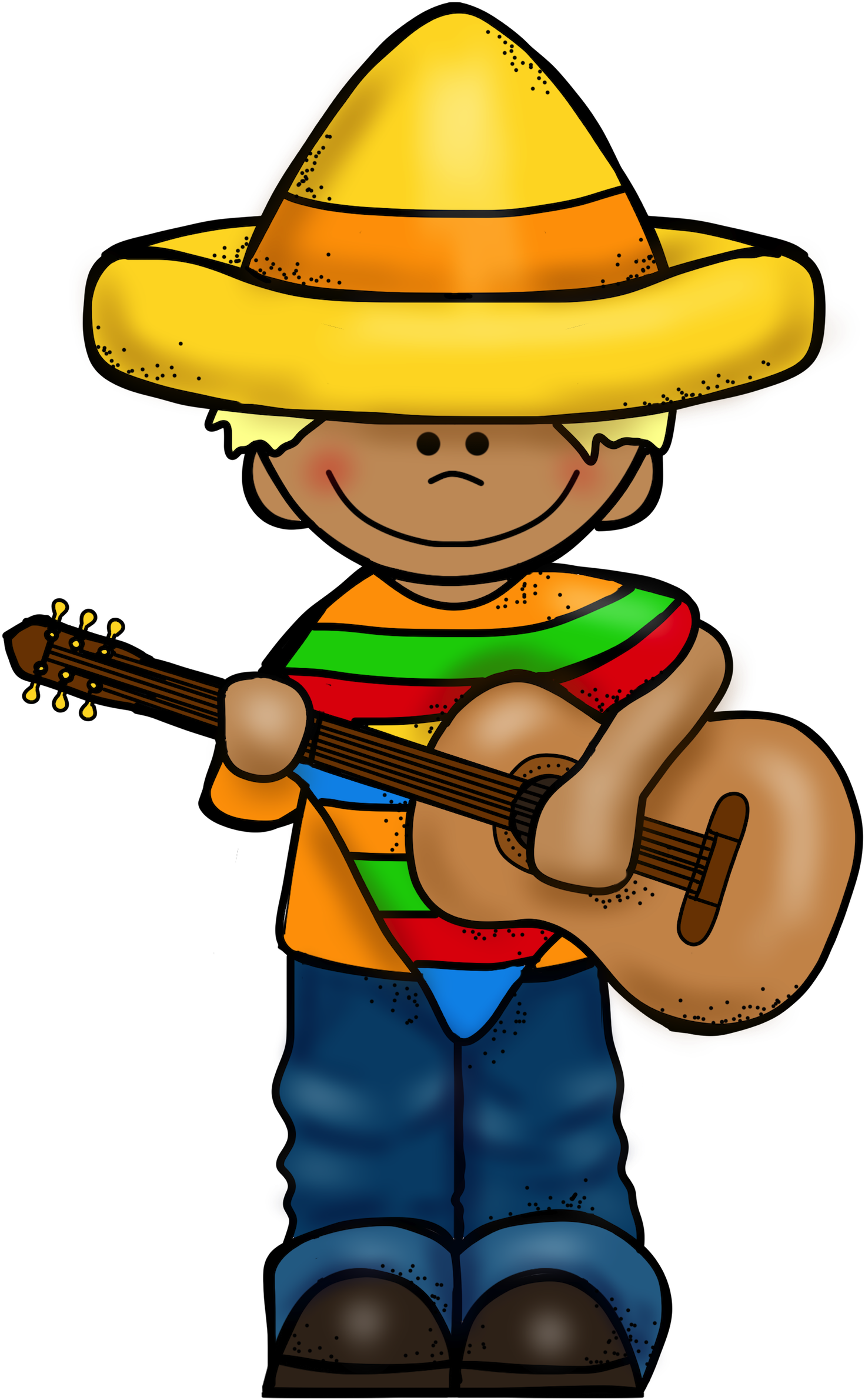 Boy Playing Guitar - Kindergarten (1494x2400)