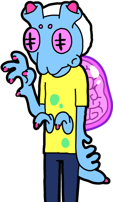Exo-alpha Morty - Pocket Morty Exo Omega Morty (375x650)