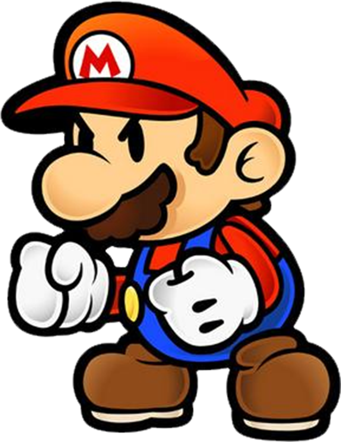 New Super Mario Bros - Paper Mario Angry (1010x1175)