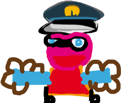 They Then Moved On To Draw Themselves As Night Zookeepers - Cartoon (500x375)