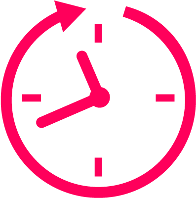 Icon Web Page Visits - Time Icon Png Pink (500x500)