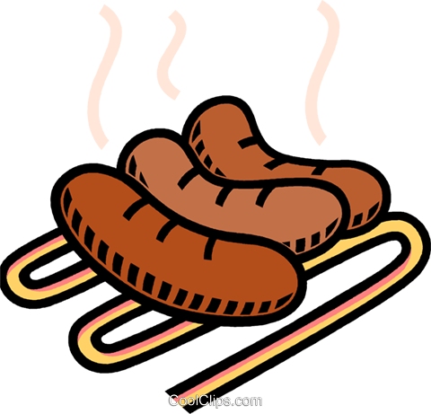 Sausages Royalty Free Vector Clip Art Illustration - Dausages Clipart (480x461)
