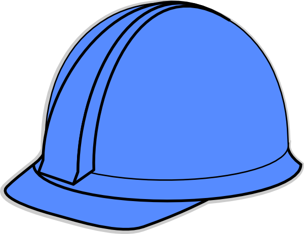 Blue Hard Hat Clip Art (600x462)
