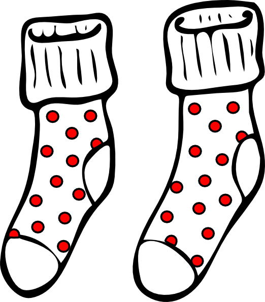 White Socks Clip Art - Socks Clip Art (522x595)