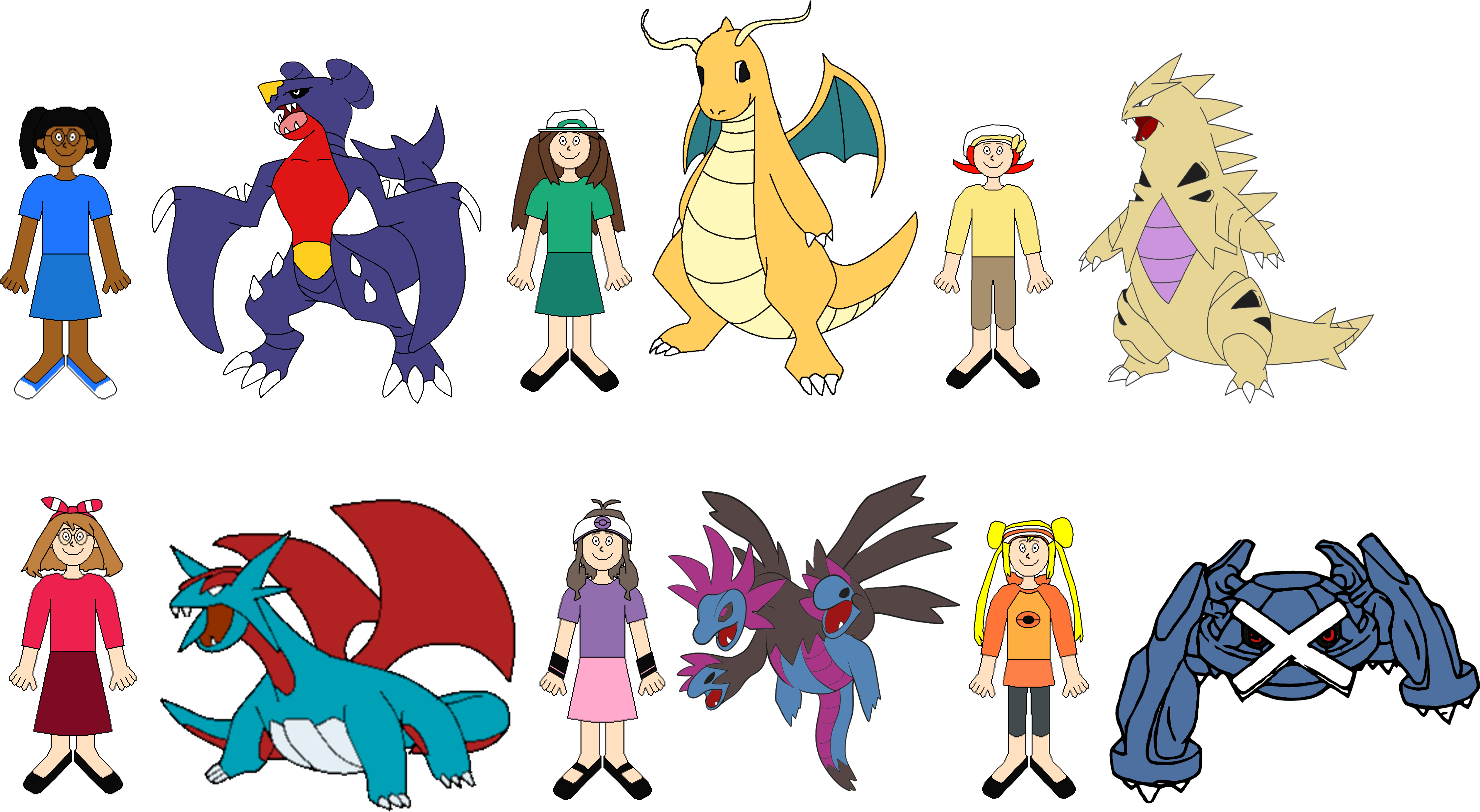 Brendyflatsmjff Nuzlocke Girls And Their Pseudo-legendary - Sazandora Pokemon (4500x2500)