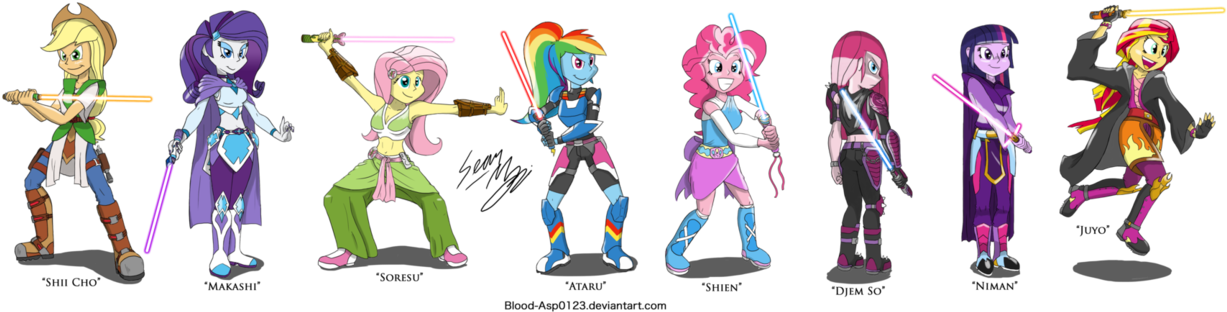 Applejack, Armpits, Artist - Pinkie Pie Lightsaber (1280x323)
