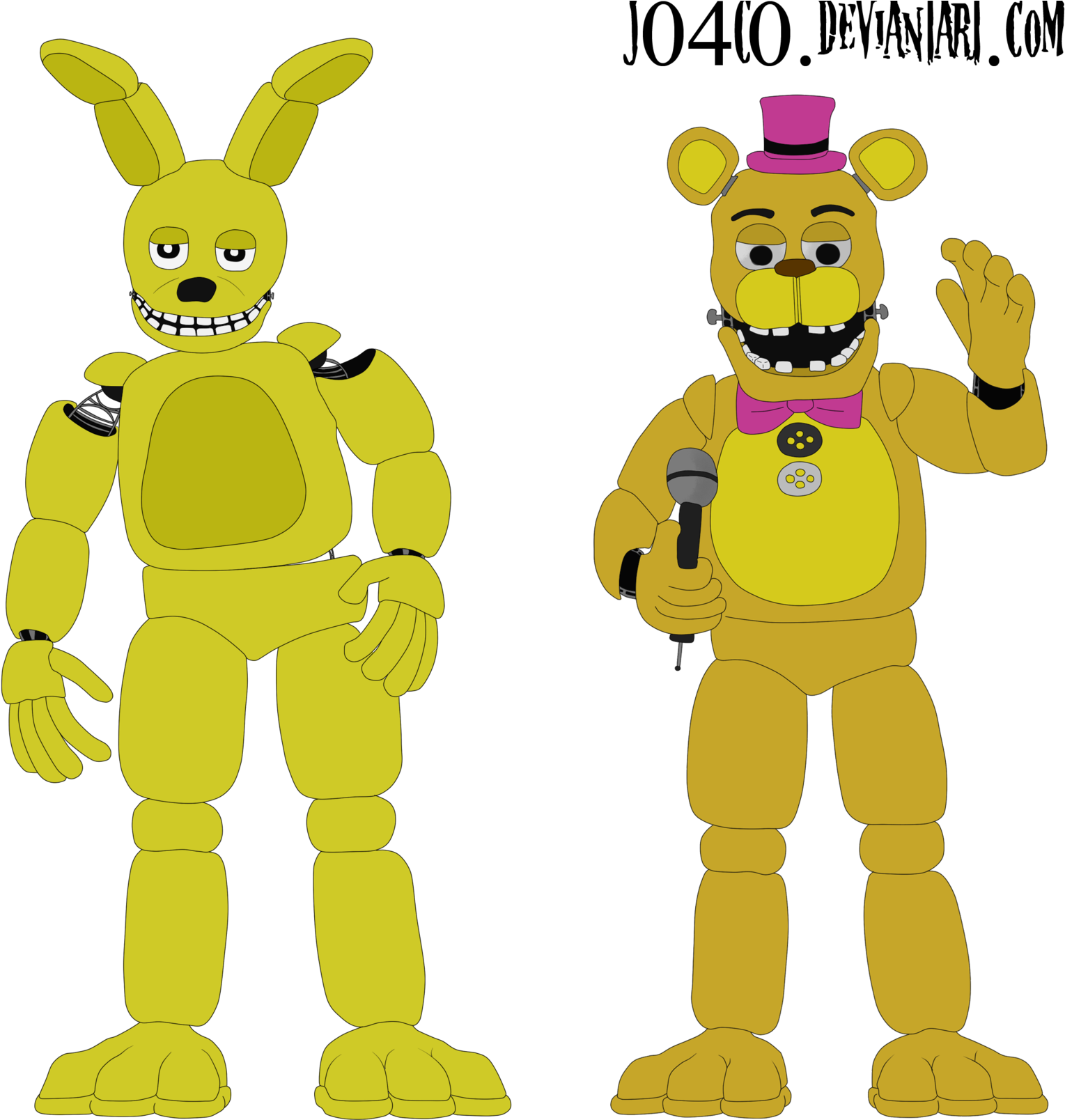 Fredbear And Spring Bonnie By Marioluigi89 On Deviantart - Fredbear's Family Diner Spring Bonnie (1600x1607)