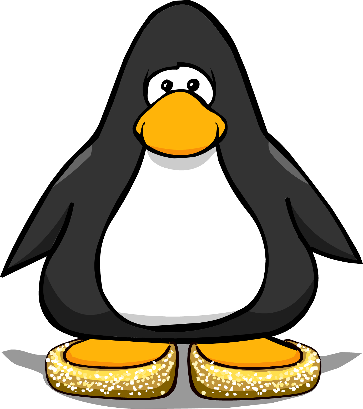 Gold Sparkle Loafers Pc - Club Penguin 3d Glasses (1380x1554)