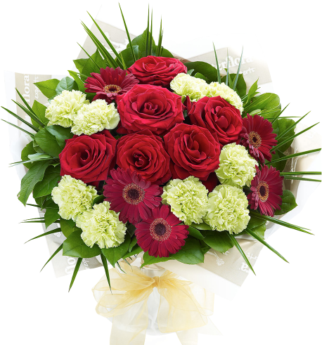 Heavenly Red Rose Hand Tied - Hand Tied Bouquets Png (500x500)