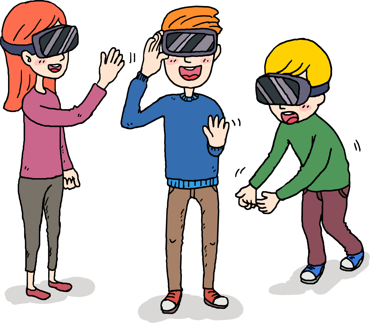 Virtual Reality Euclidean Vector Icon - Virtual Reality Playing Png Icon (1289x1127)