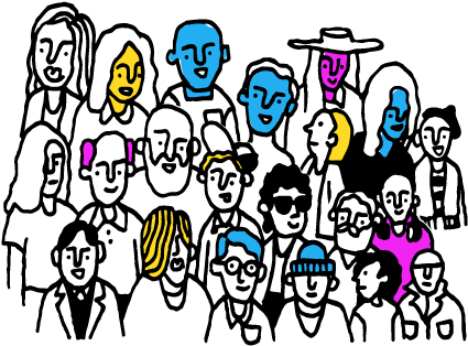 An Illustration Of A Medium Number Of People Huddled - Pricing (456x564)