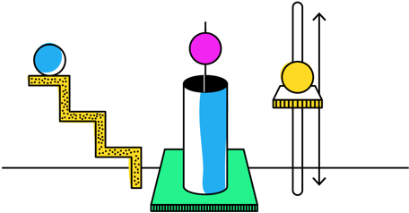 Illustrated Scene Of Abstract Geometric Shapes, Such - Geometric Shape (520x286)