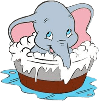 Elephant Bathing Clipart (400x400)