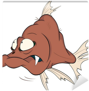 Fotobehang Diep Water Vissen - Drawing (400x400)