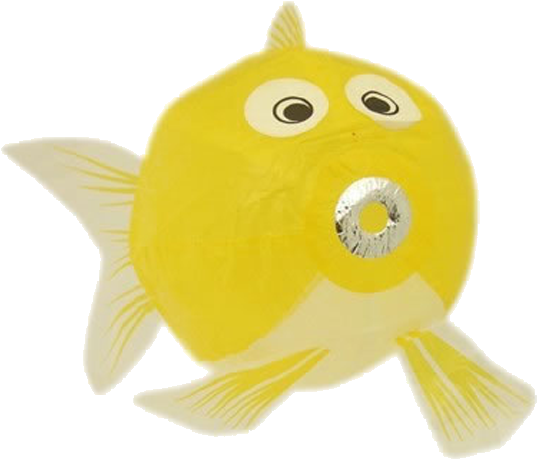 Petra Boase Gele Vis Ballon Van Papier - Laterne Fisch Ballon (650x650)