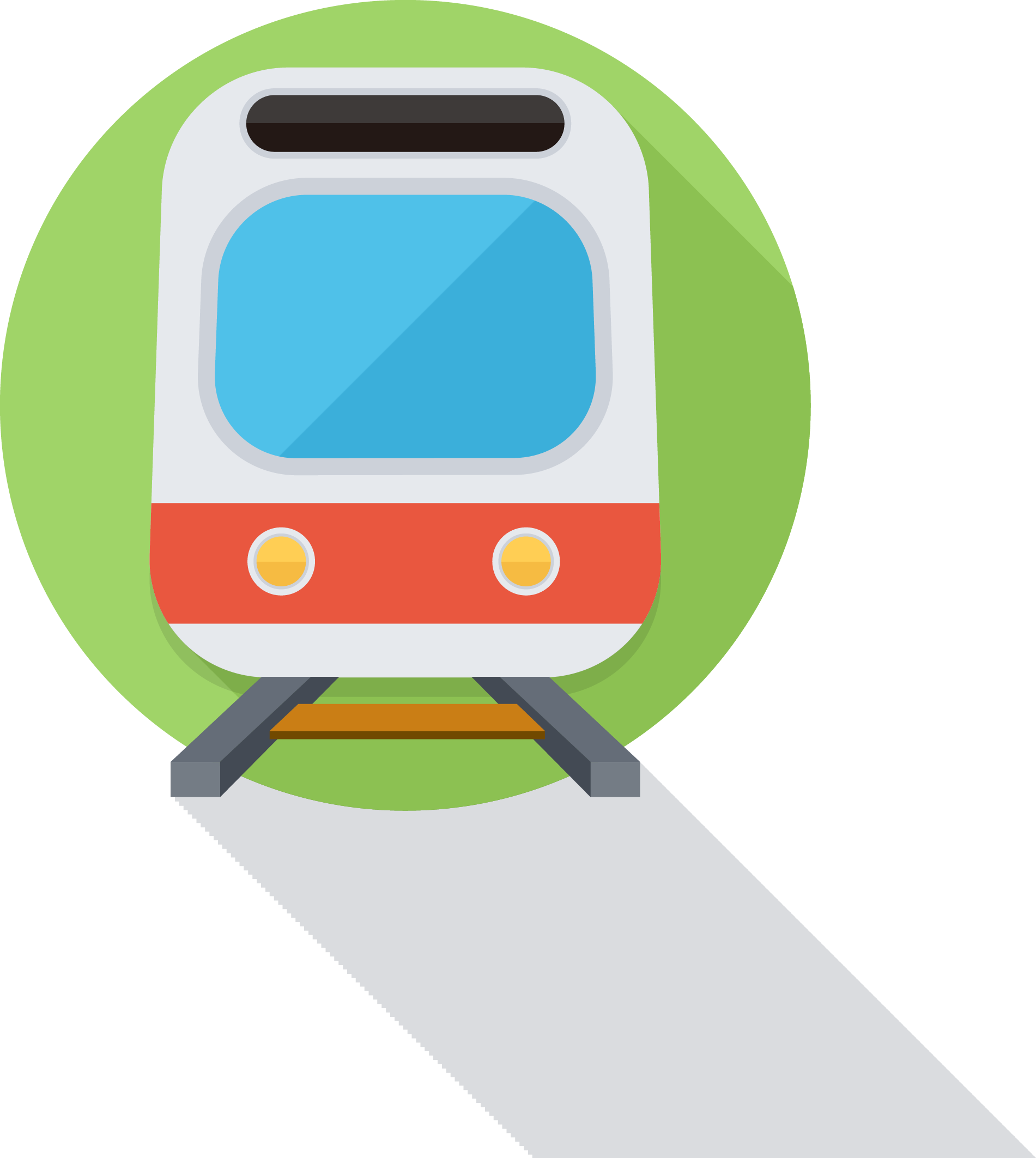 Train Rapid Transit Rail Transport - Metro Cartoon (1901x2125)