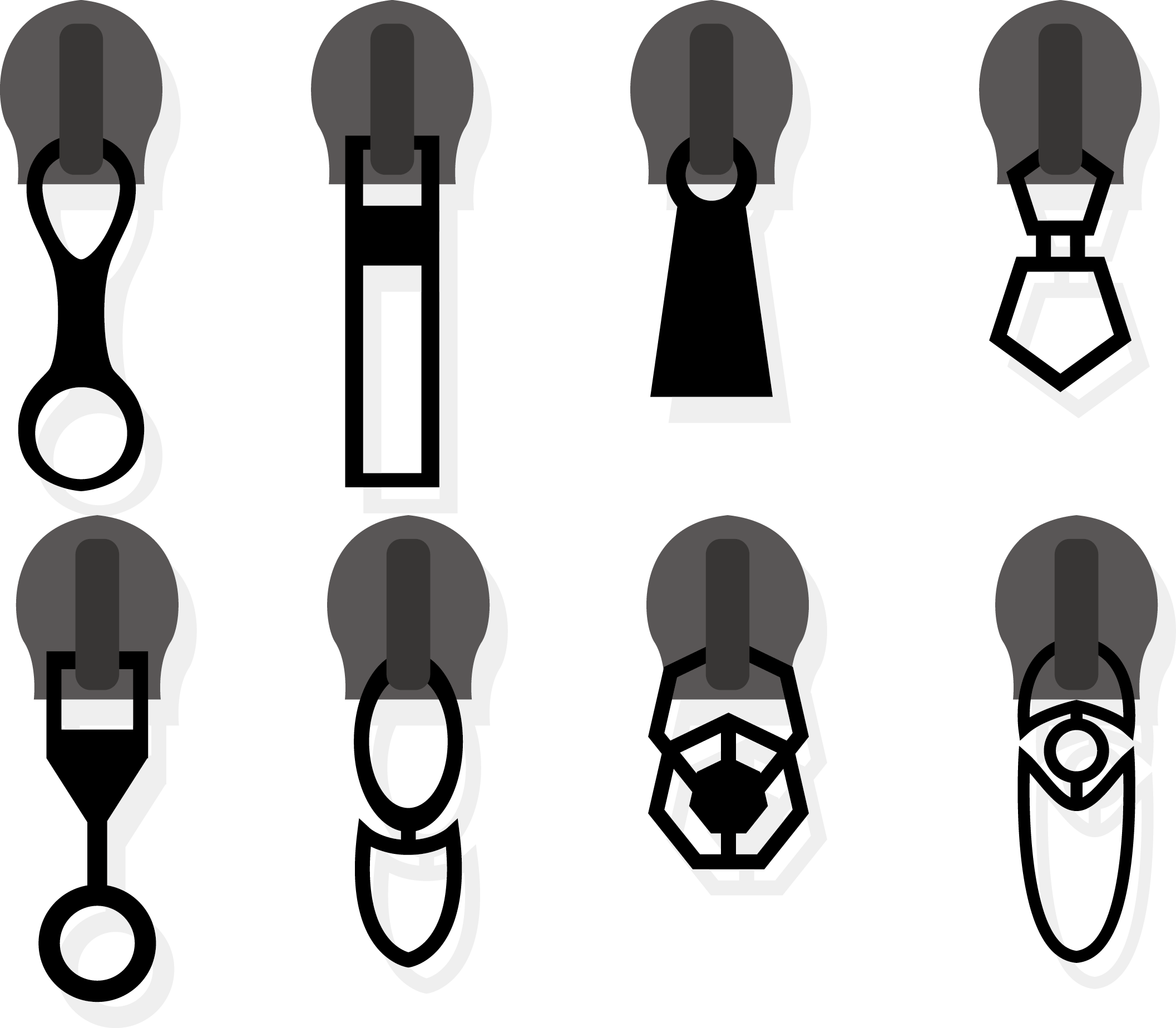 Zipper Euclidean Vector - Zipper Pull Vector (2114x1848)