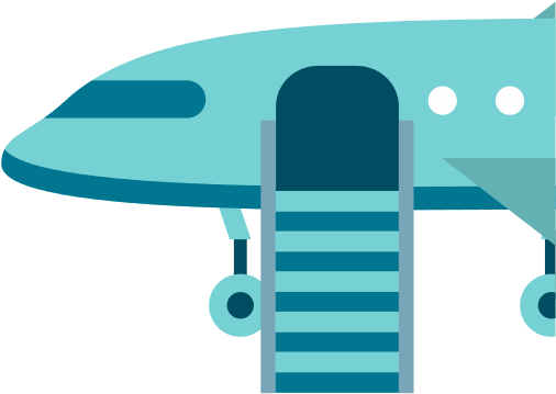 Green Airplane Travel Transport Icon - Icon (550x525)