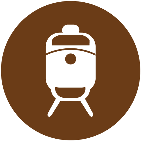 Railway Station Icon , Outline Style - Vector Graphics (512x512)