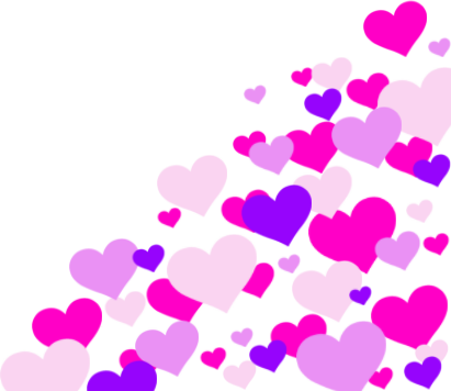 Pink - Cute Hearts (411x356)