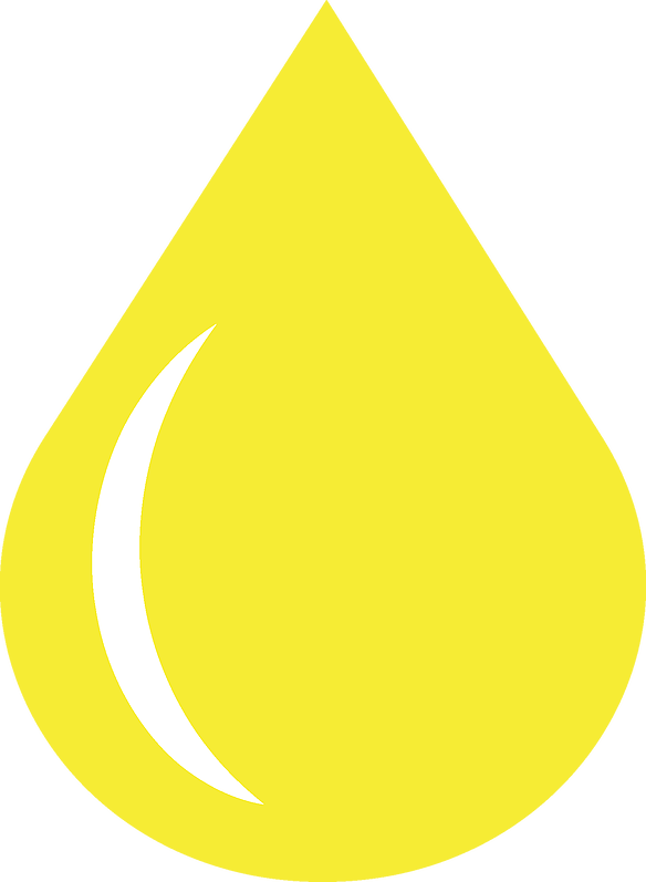 Pms - Yellow Raindrop Clipart (584x797)