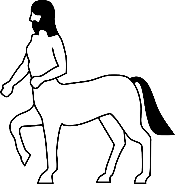 Centaur, Greek, Heraldic, Mythology - Centaur Easy To Draw (607x640)