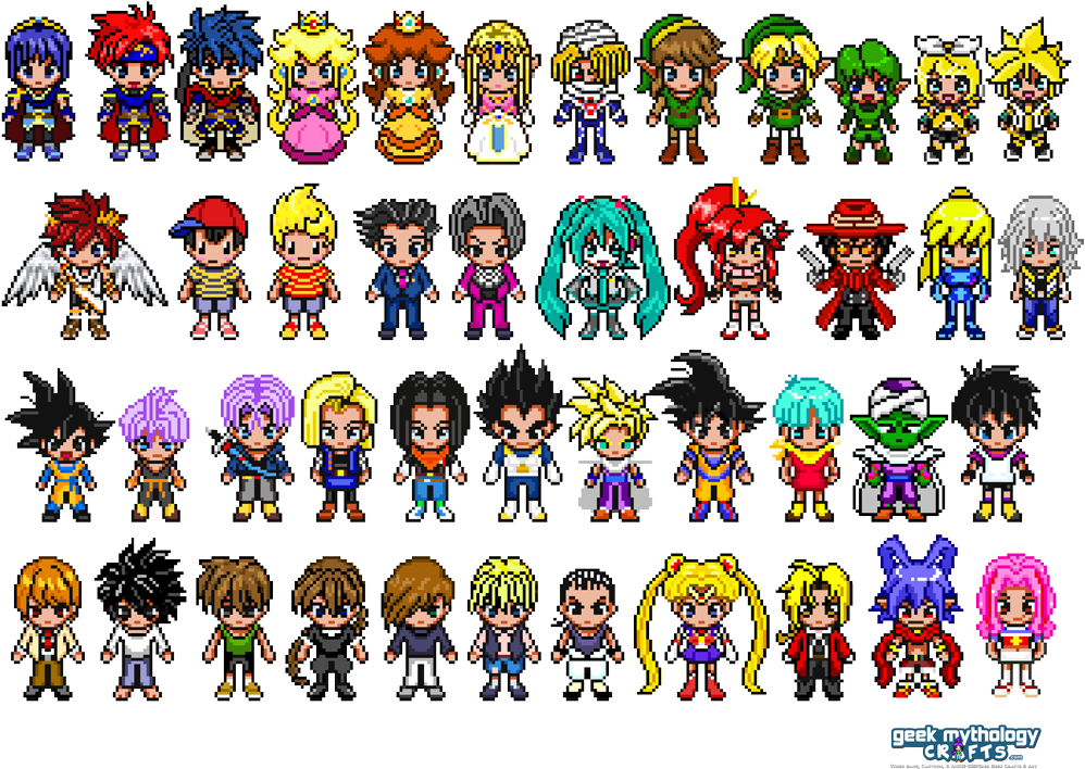 Lots Of Our Original Chibishou 1 Pixel Art Designs - Pixel Art Princess Zelda (1024x741)