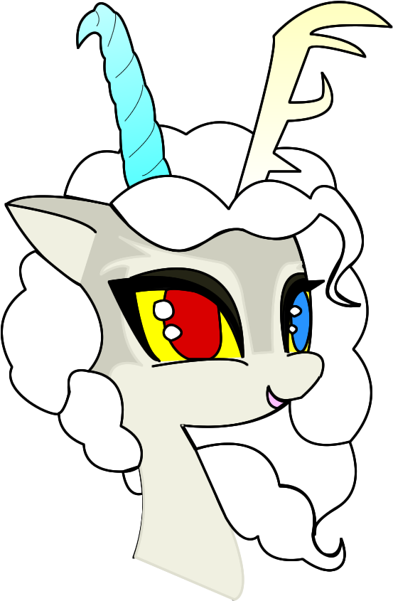 If Pinkie Pie And Discord Had A Kid By Ipinkaminapie - Cartoon (586x991)