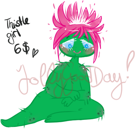Thistle Girl Adopt By Jollygoodday On Deviantart Rh - Cartoon (475x454)
