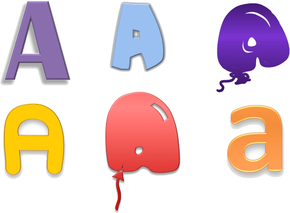 Bubble Letter B - Å (600x434)