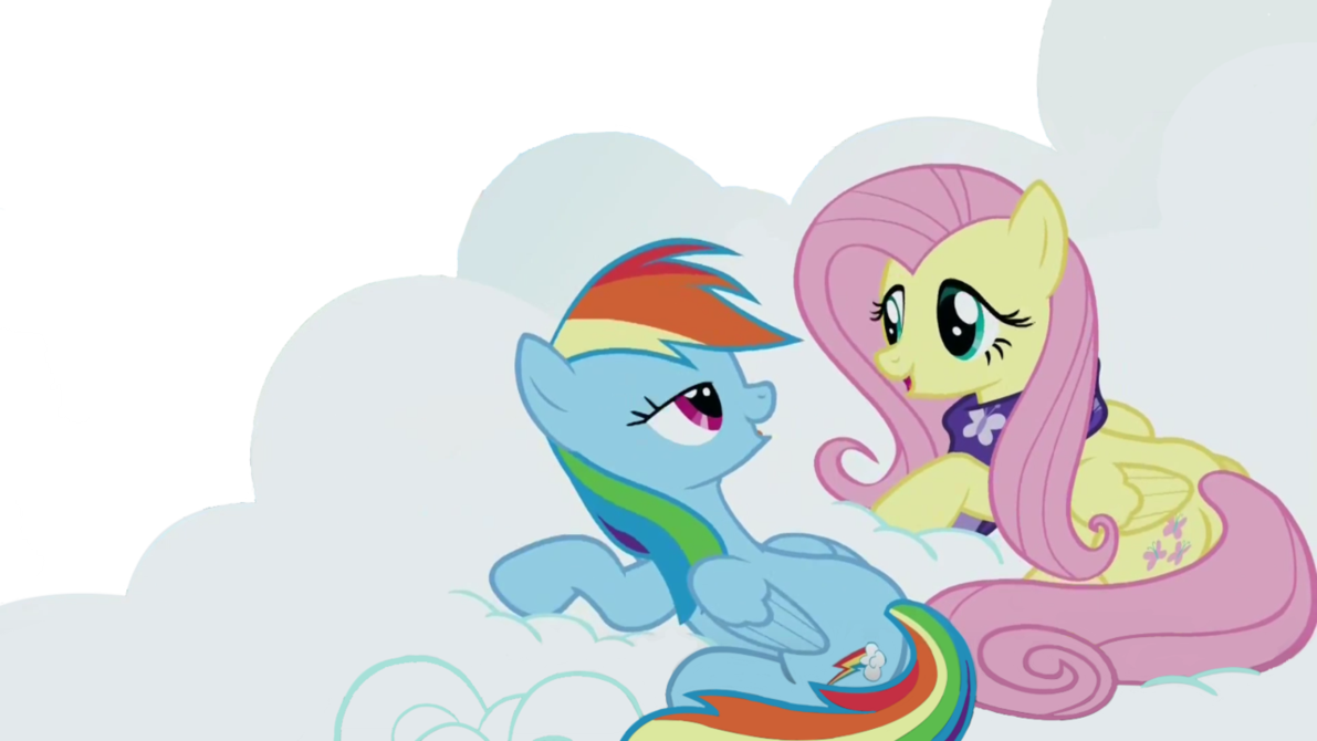 Fluttershy And Rainbow Dash On The Cloud By Nejcrozi - Rainbow Dash And Fluttershy 2017 (1191x670)