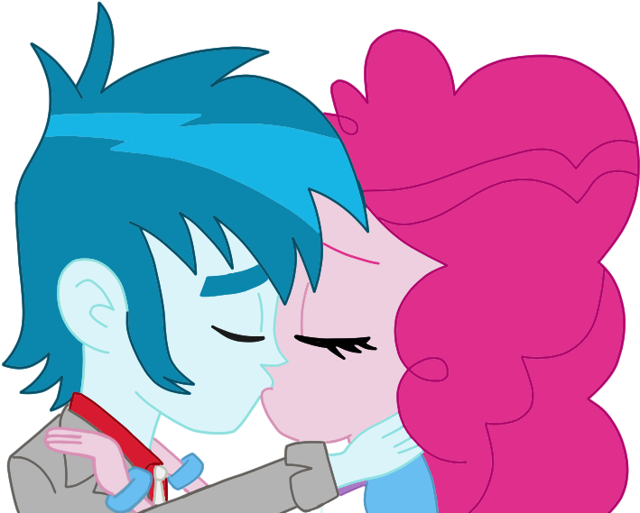 Equestria Girls, Kissing, Pinkiebass, Pinkie Pie, Safe, - Cartoon (860x600)