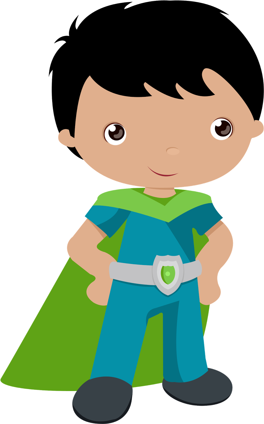 Kids Dressed As Superheroes Clipart - Kid Superhero Clipart (1084x1600)