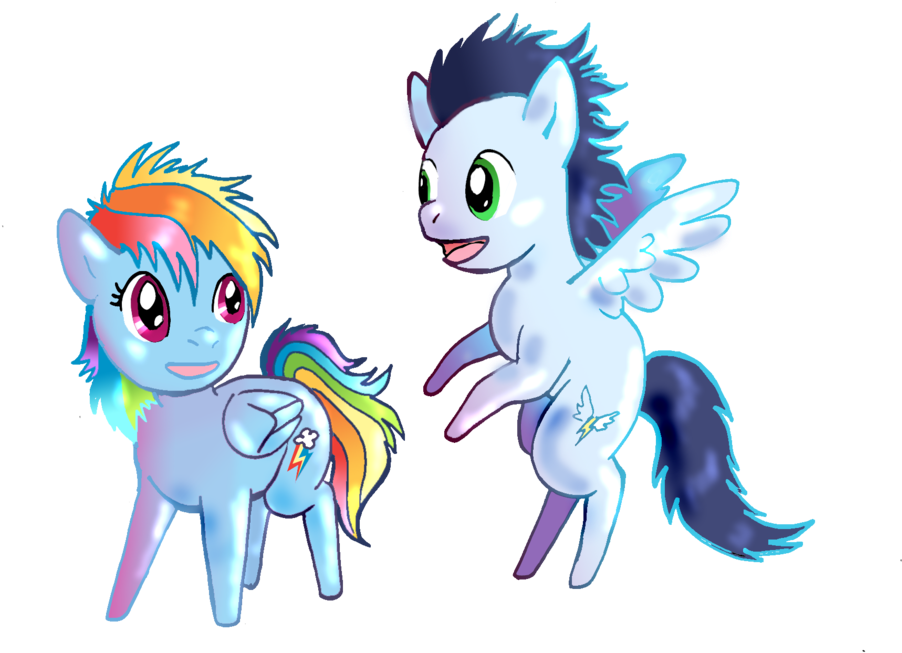 My Little Pony Rainbow Dash And Soarin Kids - Filly (1024x683)