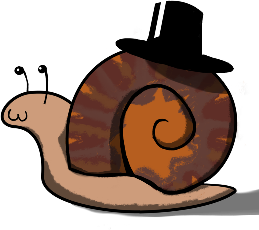 Snail With Top Hat By Sheepguin - Snail With A Top Hat (894x894)