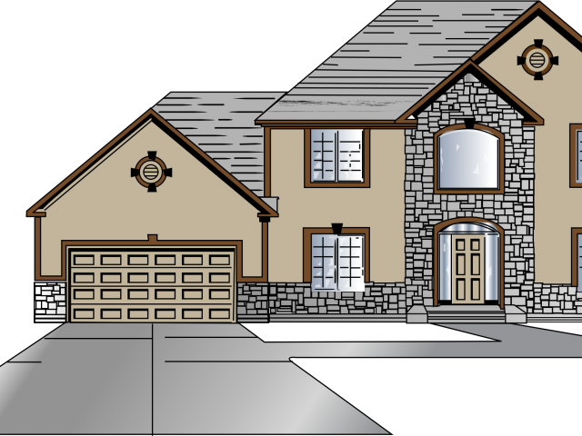 Hosue Clipart Residential House - Estructura De Una Casa Png (640x480)